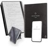 Rocketbook Fusion - Planner riutilizzabile per la produttività non datato, formato 15 cm x 22,4 cm, nero - obiettivi, mensili e settimanali, lista giornaliera, pagine a righe e a pois