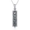 Midir&Etain Jewish Necklace 925 Sterling Silver Messianic Mezuzah Pendant Necklace Protection Hanukkah Jewellery Gifts for Women Wife