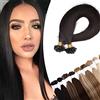 SEGO Extension Capelli Veri Cheratina 200 Ciocche 100g U Tip Human Hair 100% Remy Indiani Naturali 55cm #1B Nero Naturale