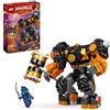 LEGO NINJAGO Mech Elemento di Terra di Cole, Giochi d'Azione per Bambini e Bambine da 7 Anni, Action Figure Snodabile da Battaglia, Giocattolo Personalizzabile con 2 Minifigure, Regalo Ninja 71806