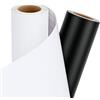 IModeur 30,5 x 458 cm vinile plotter nero e bianco opaco - 2 rotoli autoadesivo per Cricut, Silhouette Cameo