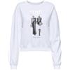 ONLY Onlemily L/S Denim Print O-Neck Swt, Bianco, XS Donna