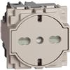Bticino presa shuko flat italiano tedesco Living NOW sabbia - KM4140A16F