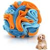 Andiker Palla per cani, giocattoli interattivi per cani, per arricchimento del gioco, tappetino per l'alimentazione lenta giocattolo antistress (arancione+blu)