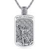 YueYuan Collana con medaglia sacra in argento Sterling 925, da uomo, 1,10 Zoll x 0,67 Zoll/28 mm x 17 mm, Argento sterling, Non pietra preziosa