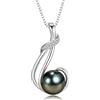 NONNYLLEI Regali per donne, collana di perle di tahiti nera, anniversario, Natale, festa della mamma, regalo di San Valentino, anniversario, matrimonio, compleanno, moglie, fidanzata
