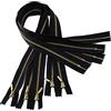 Aerzetix - C61472 - Set di 5 Cerniere Lampo Non separabili 55cm in Metallo con tiretto Decorativo - Colore: Nero - cursore Jeans Gilet pelletteria Cucito Abito Pantaloni merceria