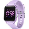 Timever orologio digitale bambina bambini con contapassi,sveglia,cronometro,luce,data-orologio per ragazzi e ragazze senza app e telefono con cinturino in silicone