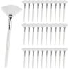 Yitexin 30 Piezas Cepillos de Máscara de Abanico, Brocha para Mascarilla Facial Suaves, Brochas de Maquillaje Abanico Facial para Mujeres y Niñas, Herramientas Cosméticas Multiusos (Bianco)