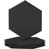 TONOR Hexagon - Pannelli acustici autoadesivi, 8 pezzi, 25 x 21,7 x 0,5 cm, isolamento acustico per studio, ufficio, trattamento acustico e decorazione da parete, colore nero