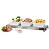 PROGRESS Piastra Calda Senza Fili Progress, Grande Vassoio Riscaldante per Alimenti, Scaldapiatti, Server da Buffet Portatile, 1200W, Tempo di Ricarica di 15 Minuti, Mantiene i Pasti Caldi fino a 60 Minuti
