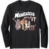 Madagascar Cartoon Group Shot Movie Logo Maglia a Manica