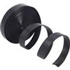GORGECRAFT 5mx15mmx1mm Strisce di Cinturino in Pelle Pieghevole Lucido Stringa di Allacciatura in Pelle Nera Corda di Pizzo in Pelle Sottile Corda in Pelle PU A Doppia Faccia per Artigianato Gioielli
