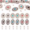 PH PandaHall PandaHall - Set di 12 rivetti a vite per pelle, bottoni ovali, turchesi, decorativi, per borse, scarpe, artigianato in pelle, vestiti, cinture