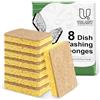 Yolaist Confezione da 8 spugne ecologiche compostabili per piatti da cucina, biodegradabili, per lavare i piatti, con spugnette resistenti