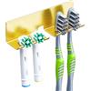 GGQ Porta Spazzolino Elettrico - Portaspazzolino da Muro, in Porta Testine Spazzolino Elettrico Senza Foratura, per Bagno Supporto per Spazzolino da Denti Autoadesivo (Oro, Medio)