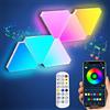 Amailtom Luci Triangolari LED per Parete, Multicolore, 4.3 cm x 4 cm x 4.3 cm, per Sala Giochi e Soggiorno