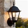 Applique Lanterna da Esterno E27 IP54 Nera - Serie ALFIERI 1A