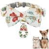 ALLY-MAGIC Y9HDJXQ Y9HDJXQ - Collare per gatti di Natale, regolabile, con fiocco a campana, a sgancio rapido, per animali domestici, per gattini, cuccioli, decorazione per feste di Natale, Y9HDJXQ (bianco)