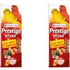 Versele-Laga Prestige Sticks Canarini Frutta Mista & Tarassaco | Confeszione Doppia | 2 x 60 g | Snack per Canarini | Senza conservanti, coloranti o aromi sintetici