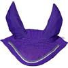 Spire - Veli antimosche per cavalli in morbido crochet, con rete in cotone traspirante, maschere protettive per cavalli, cuffia con orecchie (integrale, Viola/Nero-bianco)