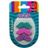 KEYROAD Gomme da cancellare Keyroad Wasy, 3 pezzi, mix di colori, gomma sintetica, forma ondulata, per uffici
