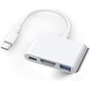 Miohuka Adattatore Apple da USB-C a HDMI per iPhone 15/16 a TV, adattatore multiporta USB-C AV digitale 4K a 60 Hz con PD 100 W e USB 3.1, dongle da Type-C a HDMI certificato MFi per iPad Pro (Bianca)