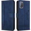 Bravoday Cover per Oppo A52 4G / Oppo A72 / Oppo A92, Flip Custodia in Pelle PU Portafoglio Custodia per Oppo A52 4G / A72 / A92, con Slot per Schede, Blu