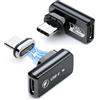 HanCenDa Adattatore magnetico USB C da 240 W, confezione da 2, adattatore magnetico USB C da 24 pin,supporto diretto per trasferimento dati a 40 Gbps, uscita video 8K 60 Hz per MacBook Thunderbolt 4, iPhone 15