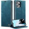 Monweicz Cover Compatibile con IPhone 14 Pro Max, Custodia Portafoglio con Slot per Scheda, Protezione Completa Premium in Pelle PU, Flip Libro Magnetica IPhone 14 Pro Max, Blu-verde
