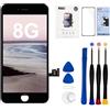 EFAITH Schermo LCD per iPhone 8 /SE 2020 4.7 Display LCD Touch Screen Digitizer con Strumenti di Riparazione + Protezione per Lo Schermo,Modelli compatibili A1863, A1905, A1906 (Nero.)