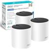 TP-Link Deco X55 AX3000 - Set di 3 sistemi Wi-Fi a rete completa, HE160, doppia banda con porte Gigabit, copertura fino a 2,5 m ², connessione fino a 150 dispositivi, funziona con Amazon Alexa,