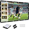 HOPFROG Telo Proiettore 60 Pollici,HOPFROG Schermo Proiettore Muro 16:9 HD 4K Projector Screen Portatile Anti Rughe Pieghevole Schermo Doppia Faccia per Letto Esterno Eventi Casa