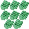 VGOL 8 Pezzi Di Connettori Audio A 5 Pin Verdi Spaziatura Pin 3,5 Mm Compatibile Con Phoenix