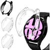 iVoler 3 Pezzi HD Clear Cover con Pellicola Protettiva per Samsung Galaxy Watch 6 40mm, Copertura Completa Custodia Anti-Graffio Ultra Sottile Morbida TPU Case, 2 Trasparente + 1 Nero
