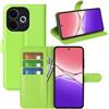 Fertuo Cover per OPPO A5 Pro 5G / 4G, Custodia Portafoglio Cover a Libro in Pelle Flip Case Sottile con Silicone Bumper, Fibbia Magnetica, Porta Carte e Kickstand, Verde