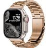 RYLIXAR Compatibile con Apple Watch Band di Ricambio metallo Acciaio Inossidabile Cinturino Compatibile con Apple Watch Ultra SE Series 9 8 7 6 5 4 3 2 1 (Oro Rosa, 42mm/44mm/45mm/49mm)