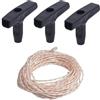 YPLonon Corda di Avviamento a Strappo in Nylon 10m*3mm Cavo di Trazione Impugnatura per Avviamento a Strappo con 3 Manico Avviamento per Parti di Motore di Decespugliatore Falciatrice da Giardino