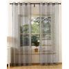 Gardinenbox Tenda a rete con occhielli, tinta unita, trasparente, 2 pezzi, 245 x 140 cm, grigio, 203522, poliestere, 245 x 140 cm, 2 pezzi