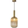 Lucide - Lampadario a sospensione, 40 W, colore: Ambra, ottone satinato