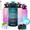 Grsta Borraccia, 500ml Borraccia Bambini, Borracce con Cannuccia, Senza Perdite, Water Bottle Motivazionale, Facile da Pulire, Bottiglia Acqua, Con Slogan Motivazionale, Borracce per Scuole, Corsa, Ciclismo