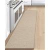 LEKEEPGO Tappeto Cucina Antiscivolo Lavabile 60x180cm, Passatoia Cucina, Tappeti Cucina Lavabile Antiscivolo, Assorbente Tappetino Cucina, Tappeto per Cucina, Corridoio, Lavanderia, Ufficio, Beige