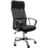 SHIITO | Modello ErgoFlex - Sedia da ufficio con ruote, comfort ergonomico e stile moderno, schienale traspirante, colore nero, 58 x 118 x 60 cm