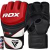 RDX - Guanti Maya Hide in pelle MMA, Sparring Libre UFC Art Martiaux Borsa da putting allenamento kickboxing - Rosso - M
