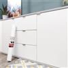 Decotalk Pellicola Adesiva per Mobili Cucina Impermeabile Bianca 30X300cm Carta Adesiva per Mobili Bianca Carta da Parati Adesiva Muro Moderna Vinilica Adesiv Mobiletto del Bagno Cucina Desktop