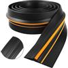LSGCQ Guarnizione porta garage universale guarnizione soglia porta garage striscia di soglia (Nero, 3m×80mm×18mm)