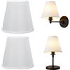 Buachois 2 Pezzi Paralumi per Lampade,Paralume in Tessuto,Piccolo Lampadario Paralumi Moderna Coprilampada,Paralume a Clip per Lampadine E14,per Candela Lampadario di Cristallo Lampada da Parete