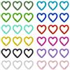 txuzong 30Pcs Mini Moschettoni a Cuore per Borse - Anelli Colorati per Cinturino, Ganci Portachiavi, Decorazioni per Zaini, Tracolle, DIY e Accessori Moda (Colori Assortiti)