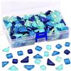 Swpeet - Kit di piastrelle a mosaico da 0,5 kg, colori misti, quadrate e triangolari originali per mosaico, con brillantini, perfetto per decorazioni domestiche e artigianali Mosaic Tiles E