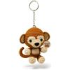 KEYSPACE Portachiavi a forma di scimmia, Alfie, regalo all'uncinetto a mano